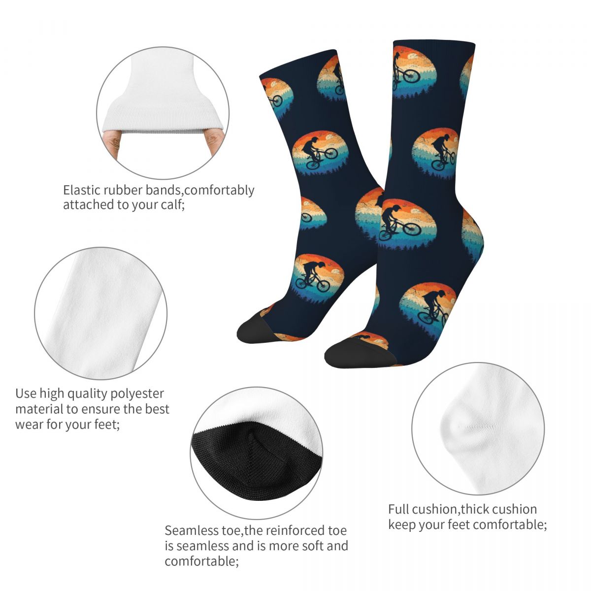 Chaussette drôle et sans coutu - Mountain Biking Socks avis et prix